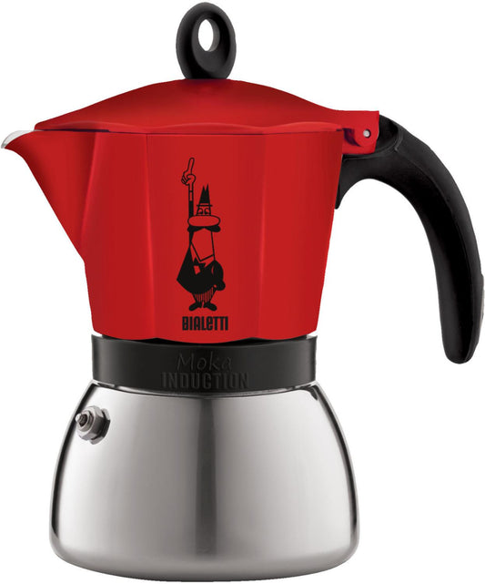 Bialetti Moka Induction 6 Cup Red