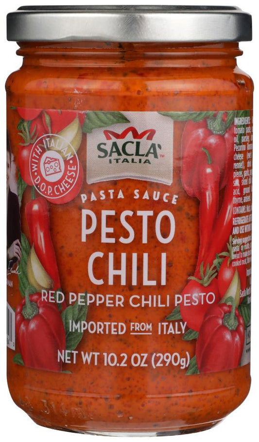 Chili Pesto Sauce Sacla 10.2 Oz (290 Gr)