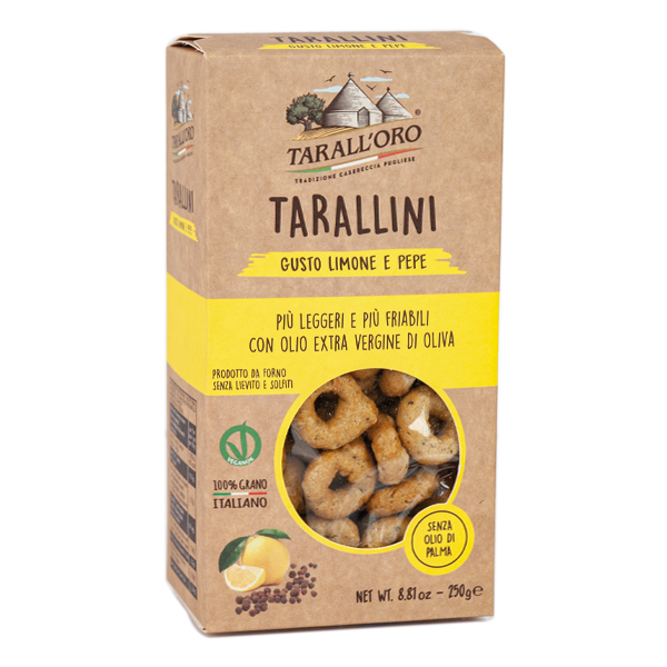 Tarallini With Lemon and Peopers Taralloro 8.8 Oz (250 Gr)