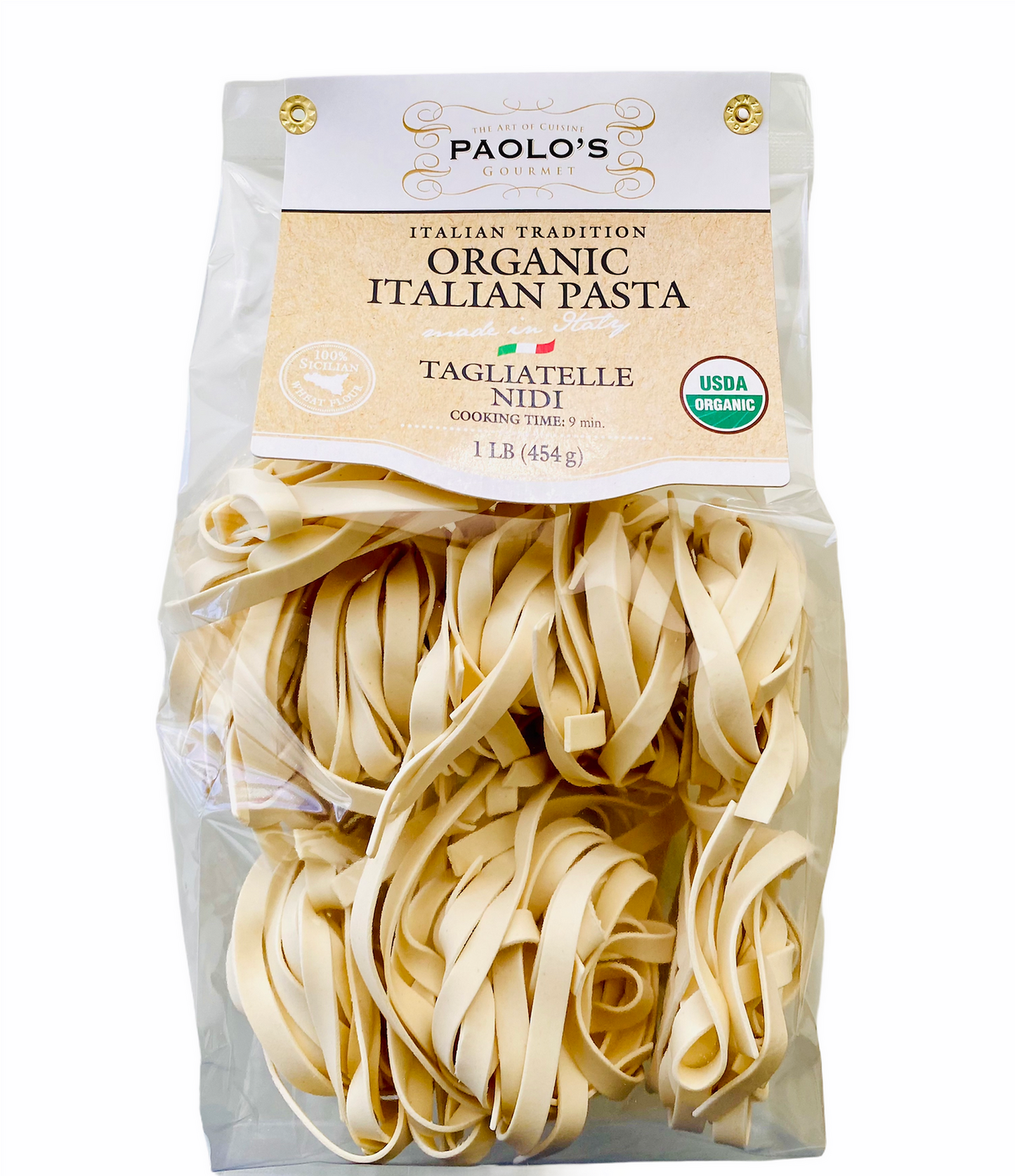 Tagliatelle Rigate Organic Paolo 1 Lb (454 Gr)