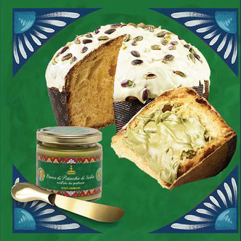 Fiasconaro Tin D&G Panettone Pistacho 600gr.(500gr+100gr)