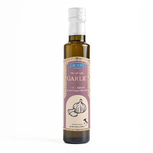 Sicilian Garlic Infused Olive OIL Giusto 8.5 FlOz (250 Ml)