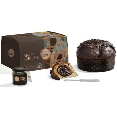 Fiasconaro Panettone Nero Sublime 1Kg. Box With Spread Cream