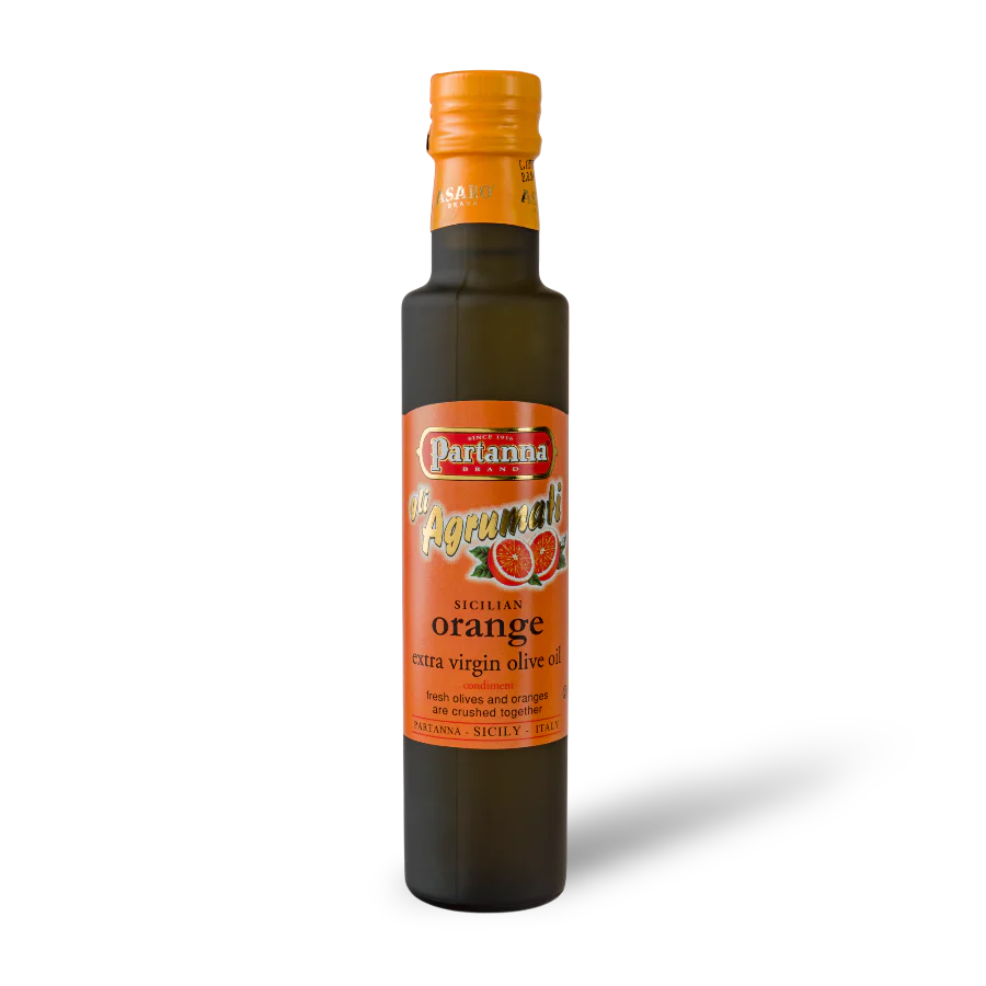 Partanna Extra Virgen Olive Oil With Sicilian Orange 8.5 Fl Oz (250 Ml)