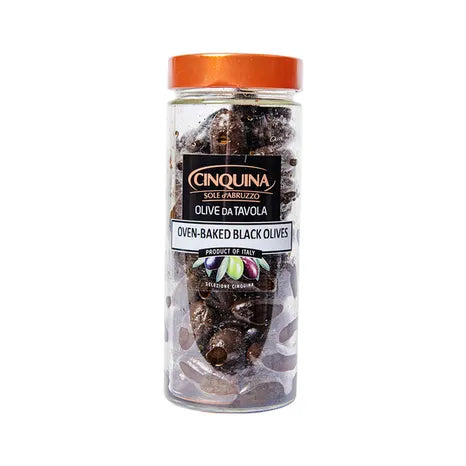 Oven Baked Black Olives Jar Cinquina 11.3 OZ (320g)