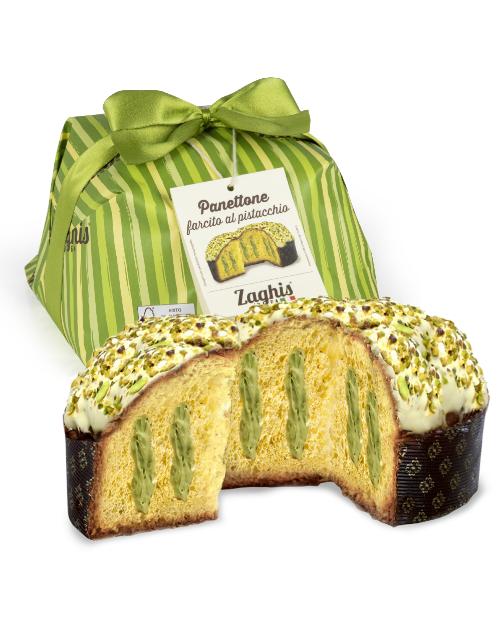 Panettone Regalo Al Pistacchio Zaghis 800 Gr