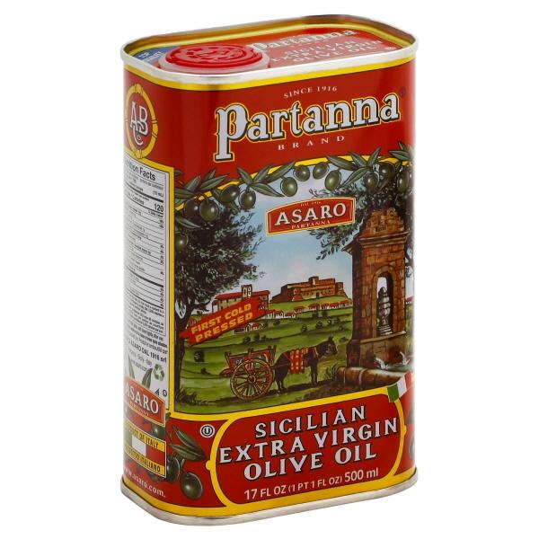 Partanna Extra Virgin Olive Oil  Can 16.9 Oz (500ml)