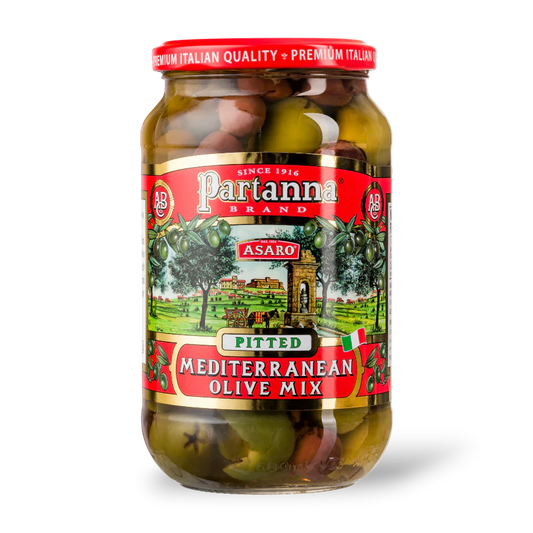 Partanna Mediterranean Pitted Olive Whith Herbs 9 Oz (260 Gr)