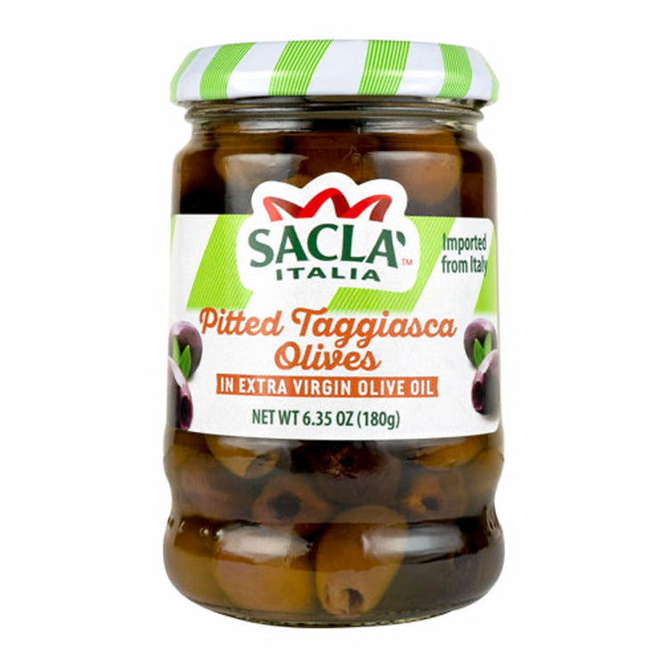 Pitted Taggiasca Olives In Evoil Sacla 6.35 Oz (180 Gr)