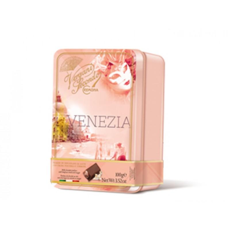 Secondo Vergani Venezia w/Nougat Cream Tin Box 100gr