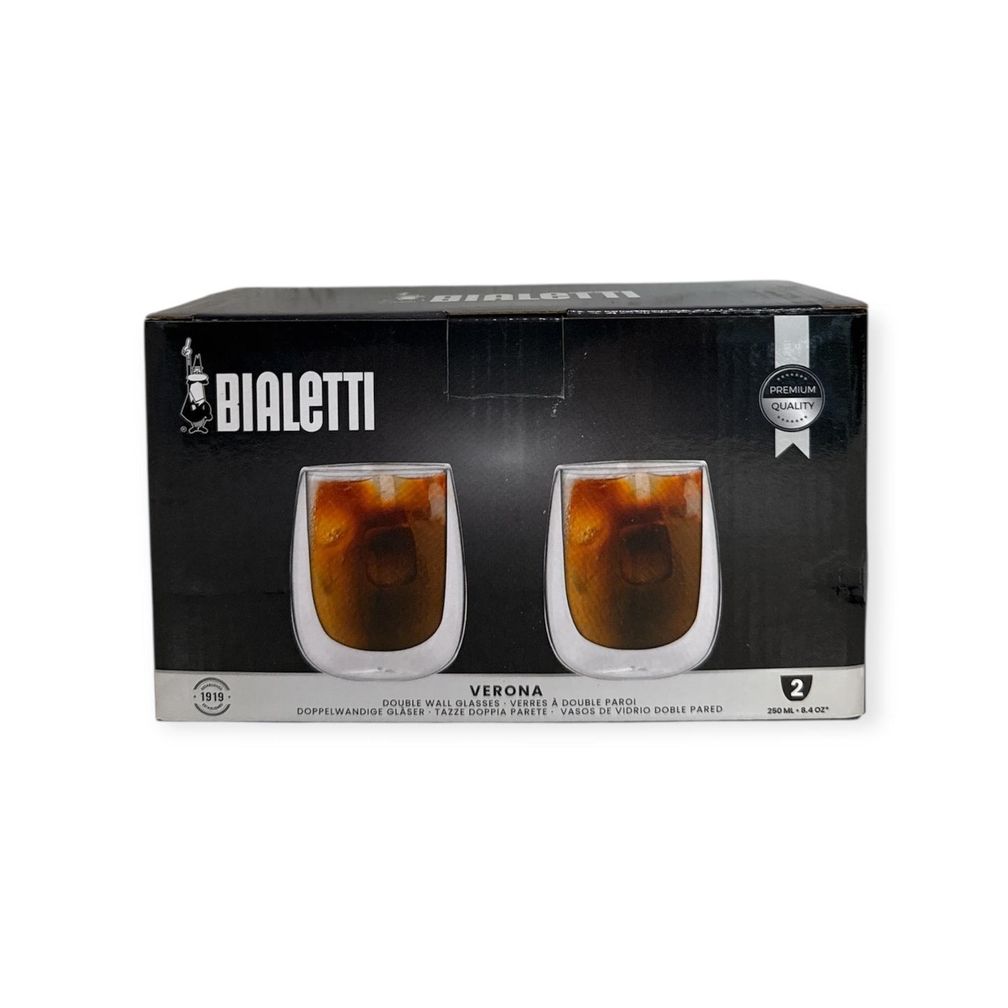 Verona Double Wall Glasses 250 Ml 2 Cups Sep Bialetti